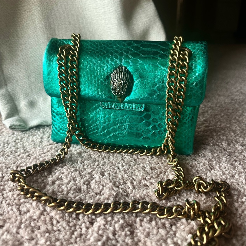Emerald Green Chain Shoulder Bag